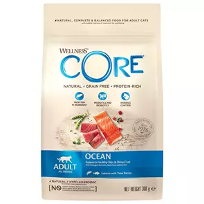 Беззерновой сухой корм WELLNESS CORE для взрослых кошек с лососем и тунцом Ocean Salmon with Tuna Recipe W10714