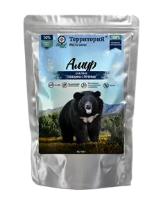 Пауч Территория Амур для собак с говядиной и печенью