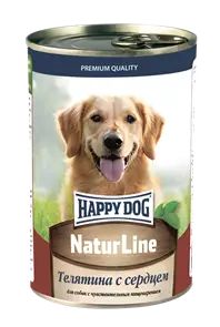Консервы Happy Dog Natur Line для собак всех пород Телятина с сердцем 72247